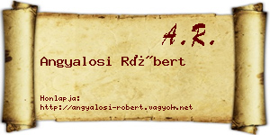 Angyalosi Róbert névjegykártya