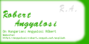 robert angyalosi business card