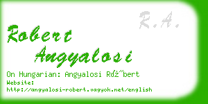 robert angyalosi business card